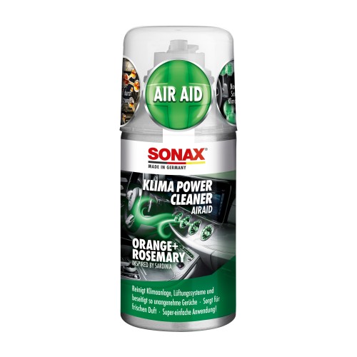 Sonax A/C Power Cleaner AirAid Orange+Rosemary – aerozol do czyszczenia klimatyzacji samochodowej – 100 ml