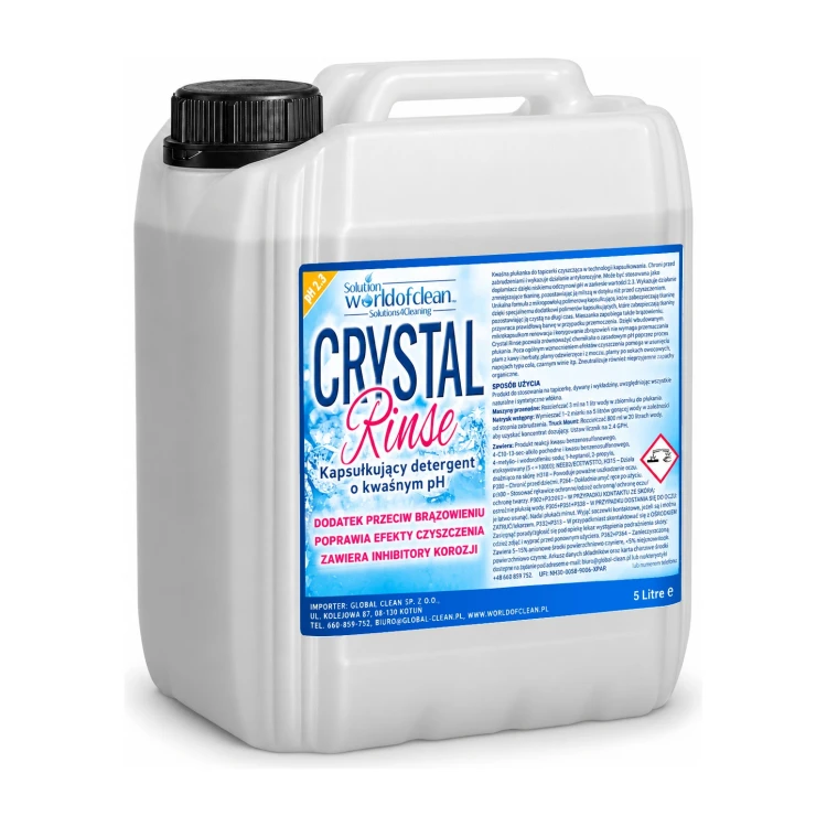 Solution World of Clean Crystal Rinse – kwaśna płukanka do tapicerki – 5 l