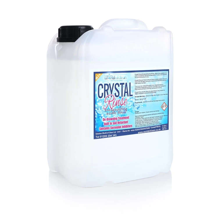 Solution World of Clean Crystal Rinse, kwaśna płukanka do tapicerki – 5 l
