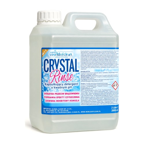Solution World of Clean Crystal Rinse – kwaśna płukanka do tapicerki – 2 l