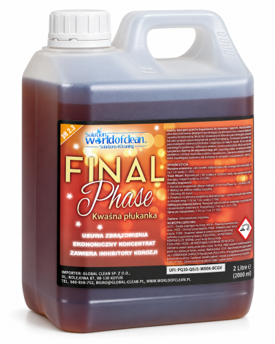 Solution World of Clean Final Phase, kwaśna płukanka do tapicerki i dywanów – 2 l