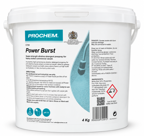Prochem Power Burst – prespray do prania dywanów i wykładzin – 4 kg