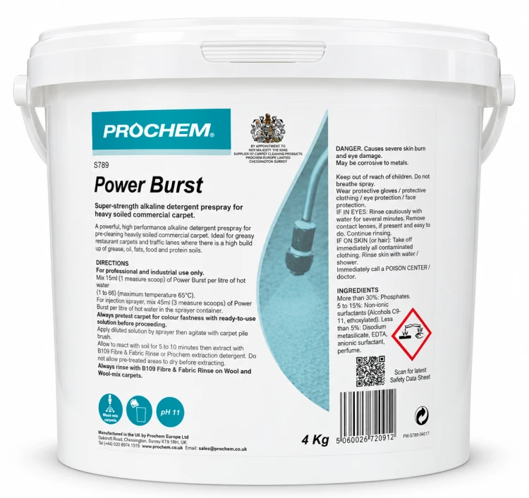 Prochem Power Burst – prespray do prania dywanów i wykładzin – 4 kg