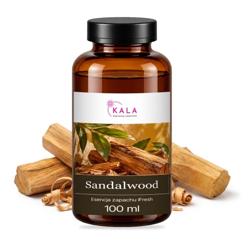 Olejek zapachowy Kala iFresh Sandalwood 100 ml – butelka i nuty zapachu