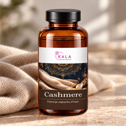 Olejek zapachowy Kala iFresh Cashmere – butelka i nuty zapachu z bliska