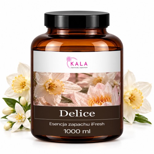 Olejek zapachowy Kala iFresh Delice 1000 ml – butelka i nuty zapachu