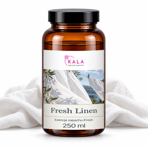Olejek zapachowy Kala iFresh Fresh Linen 250 ml – butelka i nuty zapachu