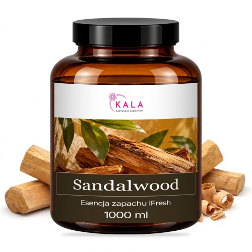 Olejek zapachowy Kala iFresh Sandalwood 1000 ml – butelka i nuty zapachu
