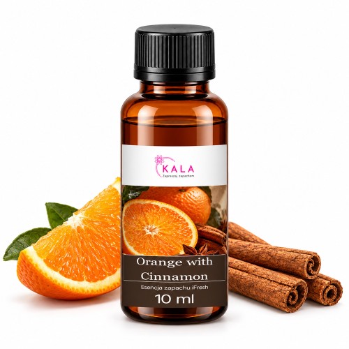 Olejek zapachowy Kala iFresh Orange with Cinnamon 10 ml – butelka i nuty zapachu