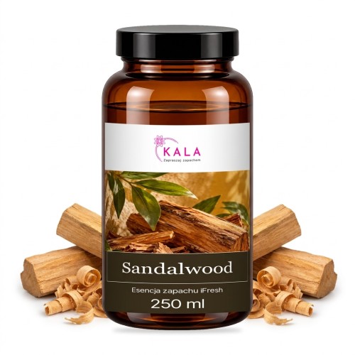 Olejek zapachowy Kala iFresh Sandalwood 250 ml – butelka i nuty zapachu
