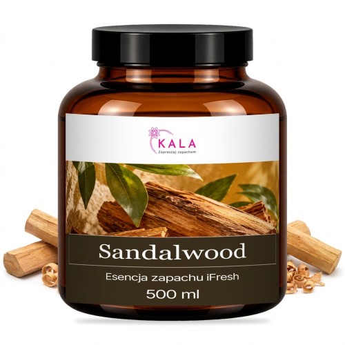 Olejek zapachowy Kala iFresh Sandalwood 500 ml – butelka i nuty zapachu