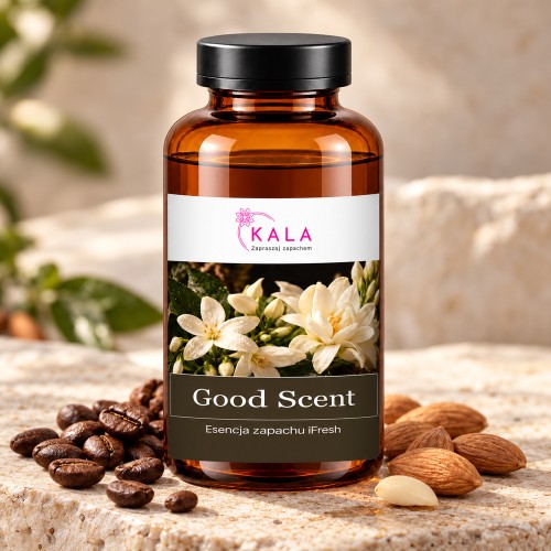 Olejek zapachowy Kala iFresh Good Scent – butelka i nuty zapachu z bliska