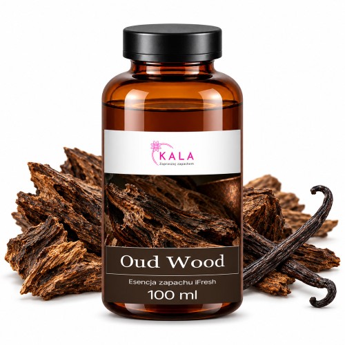 Olejek zapachowy Kala iFresh Oud Wood 100 ml – butelka i nuty zapachu