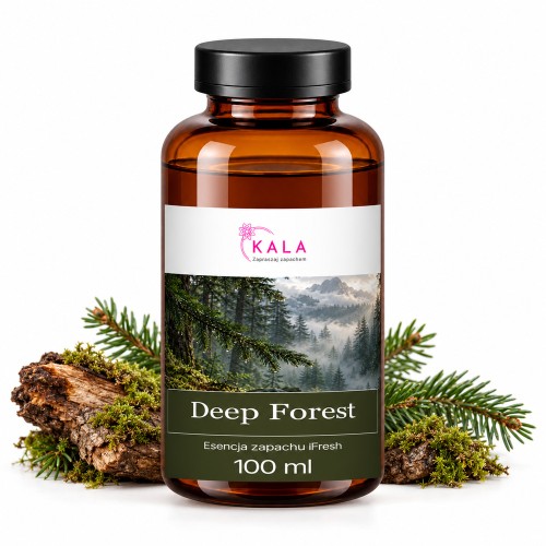 Olejek zapachowy Kala iFresh Deep Forest 100 ml – butelka i nuty zapachu