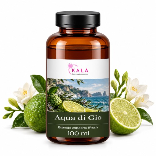 Olejek zapachowy Kala iFresh Aqua di Gio 100 ml – butelka i nuty zapachu