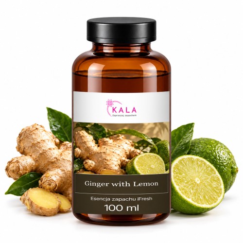 Olejek zapachowy Kala iFresh Ginger with Lemon 100 ml – butelka i nuty zapachu