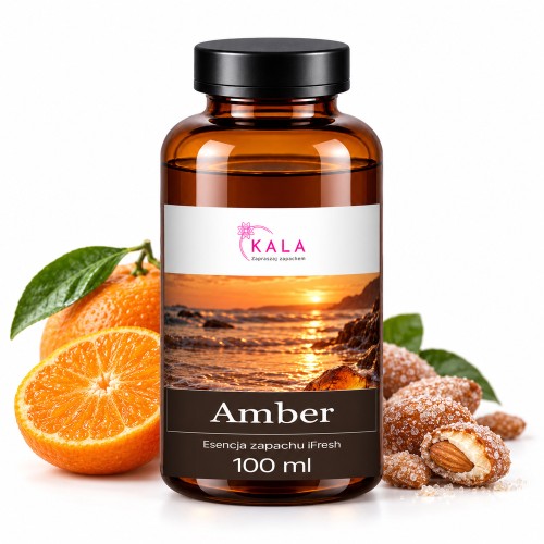 Olejek zapachowy Kala iFresh Amber 100 ml – butelka i nuty zapachu