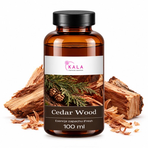 Olejek zapachowy Kala iFresh Cedar Wood 100 ml – butelka i nuty zapachu