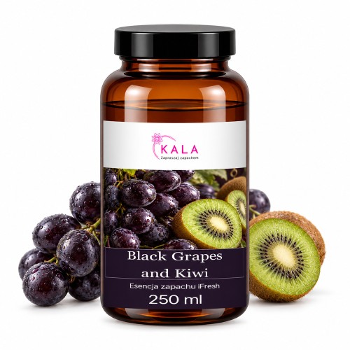 Olejek zapachowy Kala iFresh Black Grapes and Kiwi 250 ml – butelka i nuty zapachu