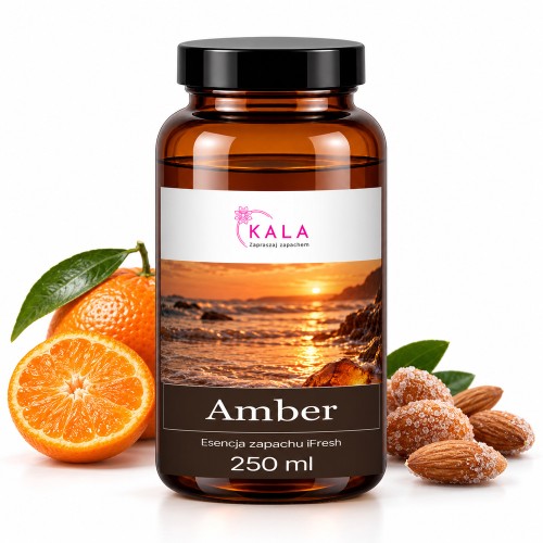 Olejek zapachowy Kala iFresh Amber 250 ml – butelka i nuty zapachu
