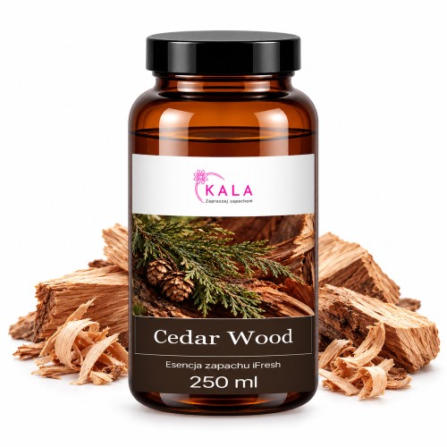 Olejek zapachowy Kala iFresh Cedar Wood 250 ml – butelka i nuty zapachu