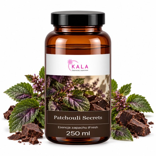 Olejek zapachowy Kala iFresh Patchouli Secrets 250 ml – butelka i nuty zapachu