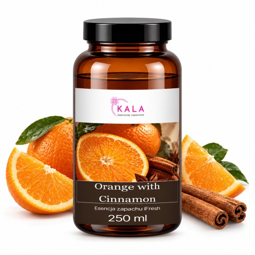 Olejek zapachowy Kala iFresh Orange with Cinnamon 250 ml – butelka i nuty zapachu