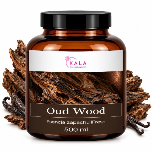 Olejek zapachowy Kala iFresh Oud Wood 500 ml – butelka i nuty zapachu