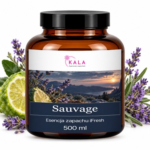Olejek zapachowy Kala iFresh Sauvage 500 ml – butelka i nuty zapachu