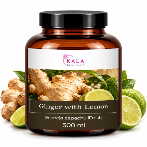 Olejek zapachowy Kala iFresh Ginger with Lemon 500 ml – butelka i nuty zapachu