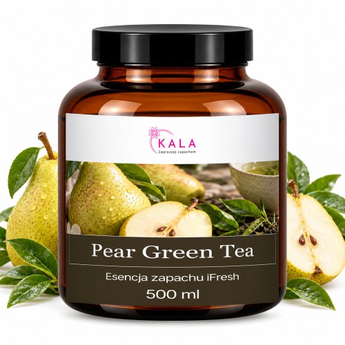 Olejek zapachowy Kala iFresh Pear Green Tea 500 ml – butelka i nuty zapachu