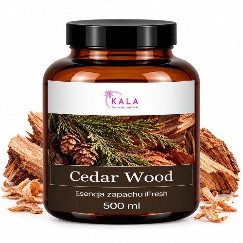 Olejek zapachowy Kala iFresh Cedar Wood 500 ml – butelka i nuty zapachu