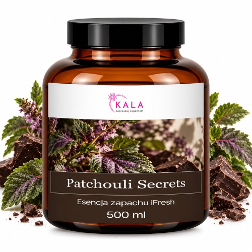 Olejek zapachowy Kala iFresh Patchouli Secrets 500 ml – butelka i nuty zapachu