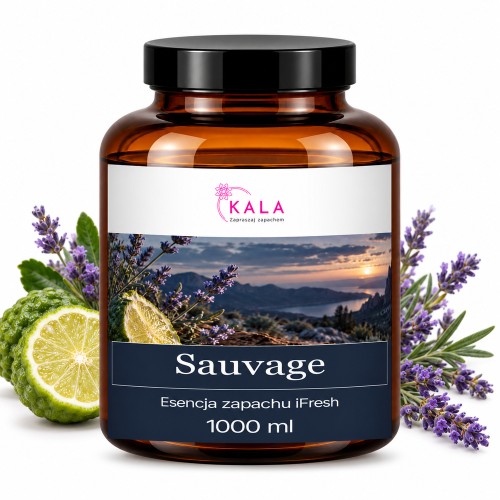 Olejek zapachowy Kala iFresh Sauvage 1000 ml – butelka i nuty zapachu