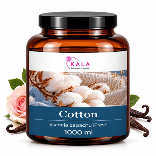 Olejek zapachowy Kala iFresh Cotton 1000 ml – butelka i nuty zapachu