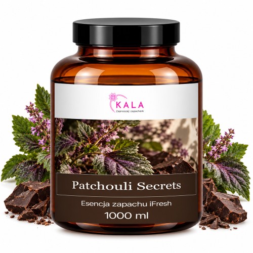 Olejek zapachowy Kala iFresh Patchouli Secrets 1000 ml – butelka i nuty zapachu