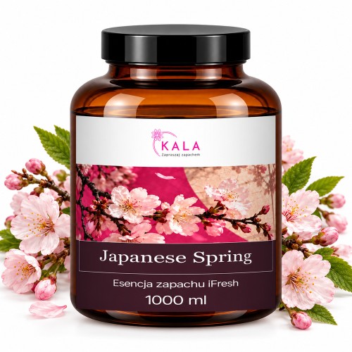Olejek zapachowy Kala iFresh Japanese Spring 1000 ml – butelka i nuty zapachu