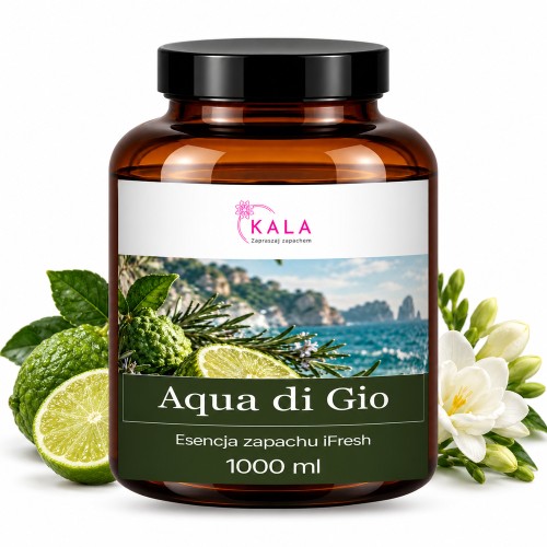 Olejek zapachowy Kala iFresh Aqua di Gio 1000 ml – butelka i nuty zapachu