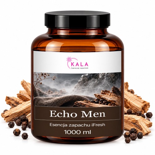 Olejek zapachowy Kala iFresh Echo Men 1000 ml – butelka i nuty zapachu