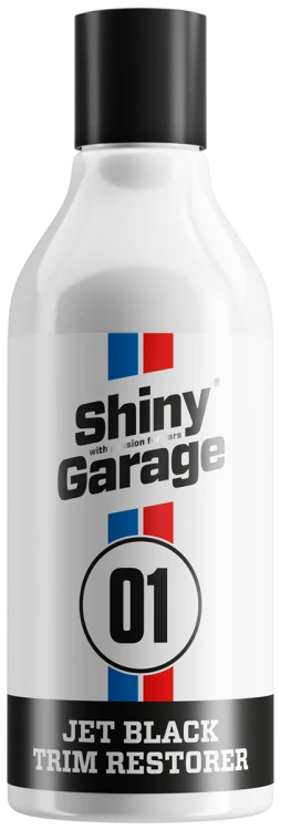 SHINY GARAGE Jet Black Trim Restorer 500ML Dressing do plastików zewnętrznych,chroni przed promieniami UV