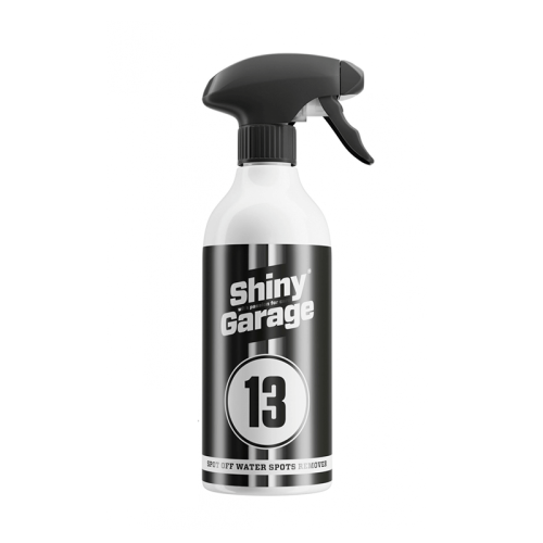 SHINY GARAGE SPOT OFF 500ML Usuwa ślady po twardej wodzie, osady z kamienia,zapobiega ponownemu osadzeniu