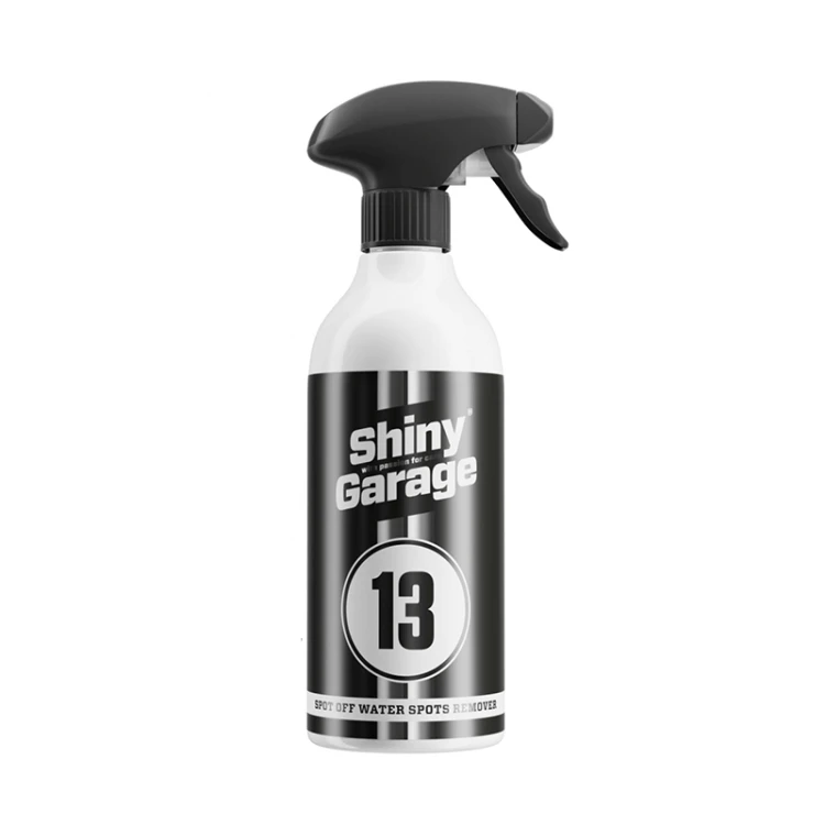 SHINY GARAGE SPOT OFF 500ML Usuwa ślady po twardej wodzie, osady z kamienia,zapobiega ponownemu osadzeniu