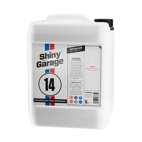 SHINY GARAGE Back2Black Polymer Tire Dressing 5L Zaawansowany Dressing do opon i elementów gumowych, formuła