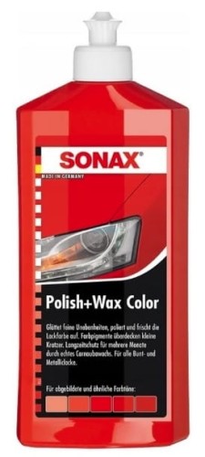 Wosk koloryzujący SONAX Nano Pro do czerwonego lakieru – 0,5 l