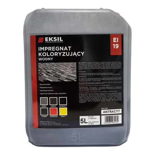 Eksil EI 19 – impregnat koloryzujący do kostki brukowej, antracyt – 5 l
