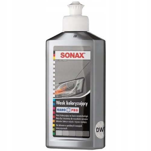 Wosk koloryzujący SONAX NanoPro srebrny – 0,25 l