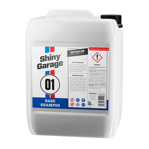 SHINY GARAGE Base Shampoo 5L Skoncentrowany szampon do mycia samochodu Zapach: Wiśnia