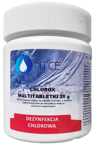 NTCE Chlorox Multitabletki 20 g – tabletki chlorowe do basenu – 0,5 kg