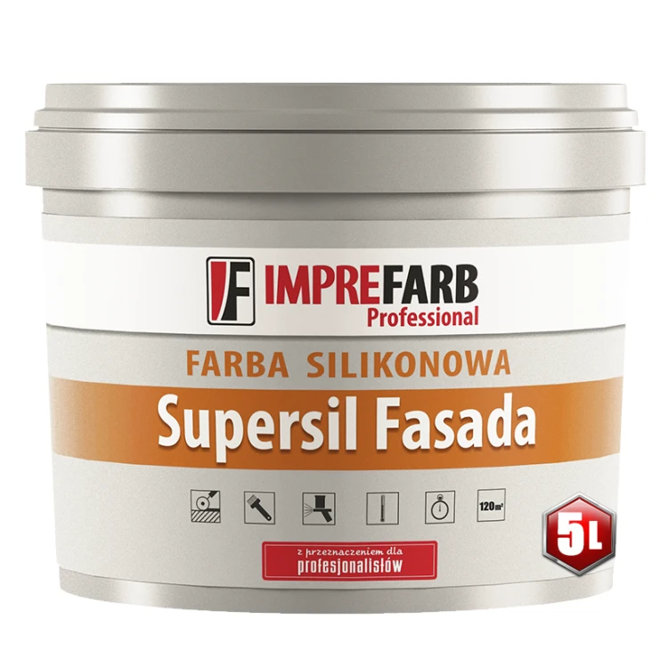Farba silikonowa biała ImpreFarb Supersil Fasada – 5 l