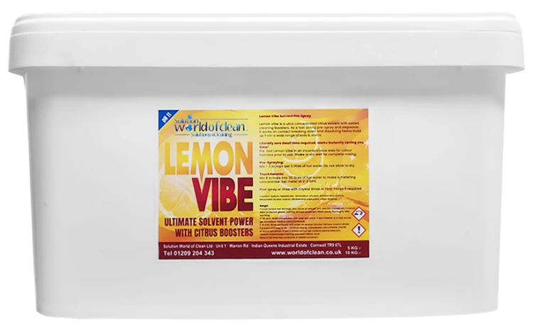 Solution World of Clean Lemon Vibe 10 kg, wiadro z etykietą, widok z przodu
